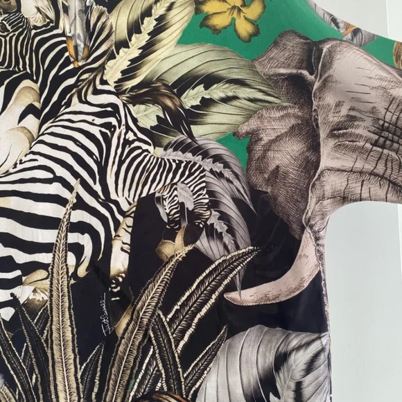 Just Cavalli satin top 3/4 sleeve - Picture 7 of 13